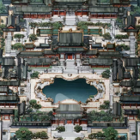 专业SU建模：古建与现代庭院设计